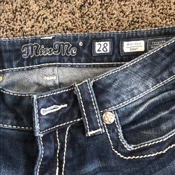 Miss Me Mid-Rise Boot Cut Jeans: Size 28 - Picture 2 of 4